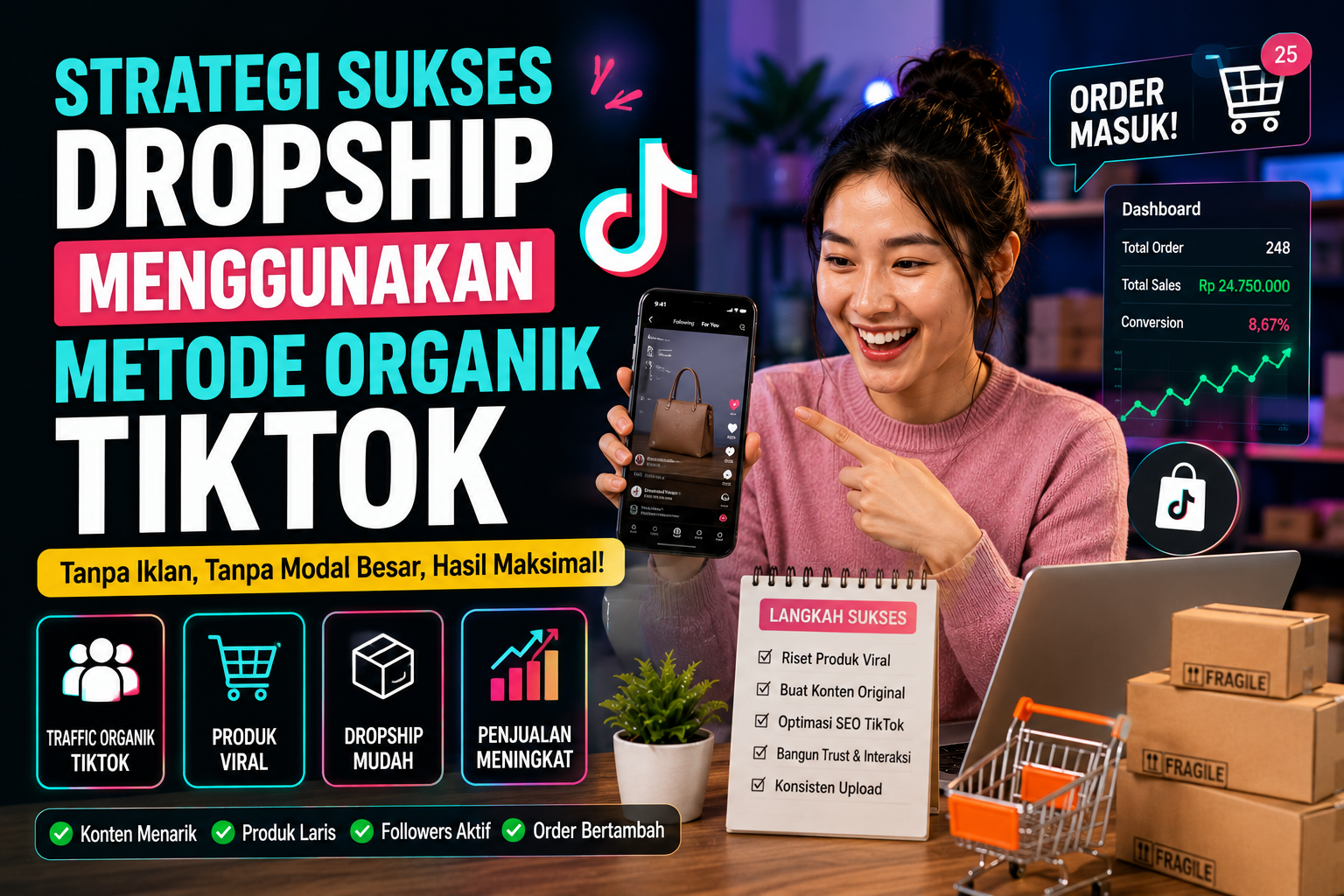 Strategi Sukses Dropship Menggunakan Metode Organik TikTok
