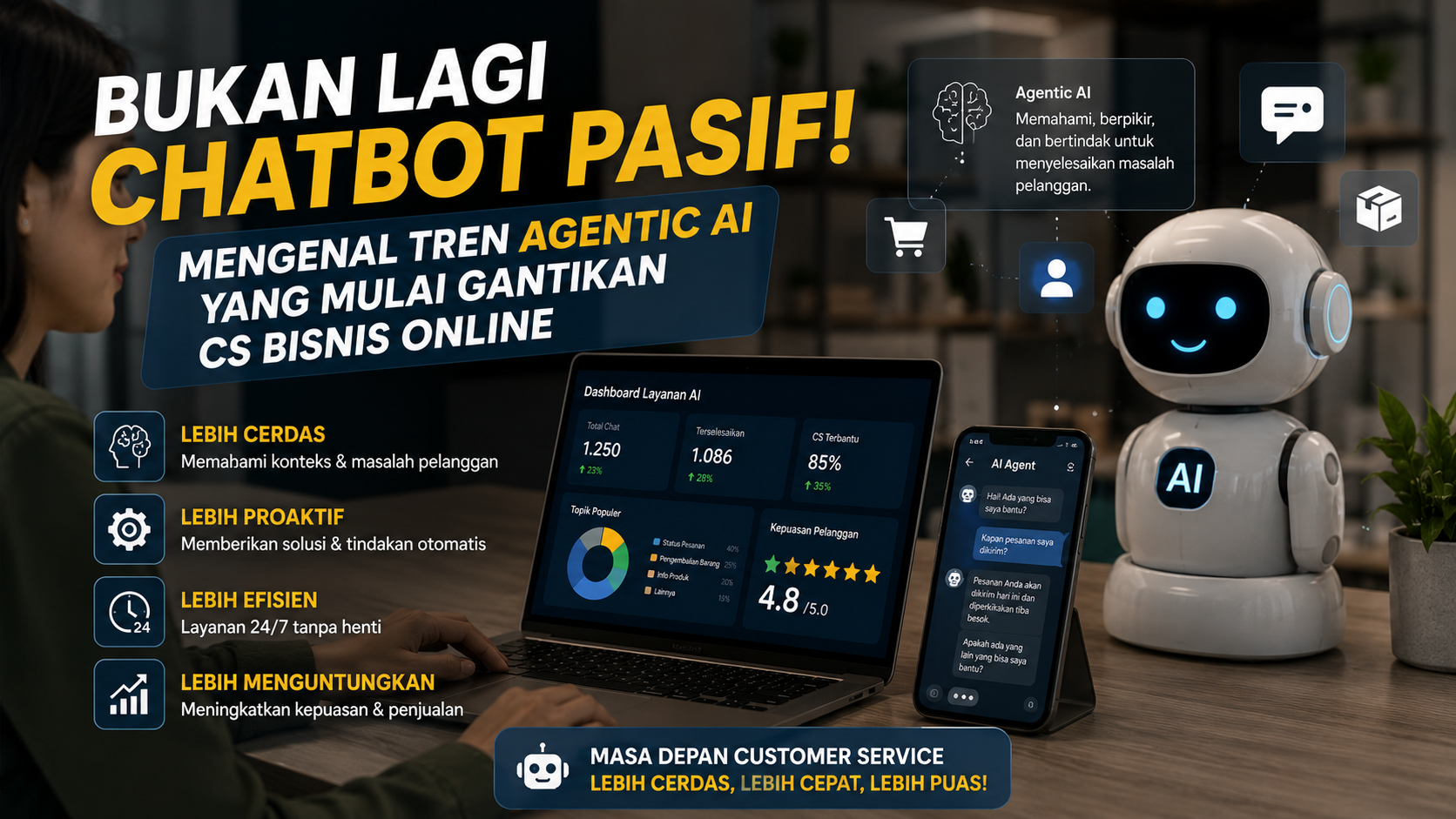 Bukan Lagi Chatbot Pasif, Mengenal Tren Agentic AI yang Mulai Gantikan CS Bisnis Online