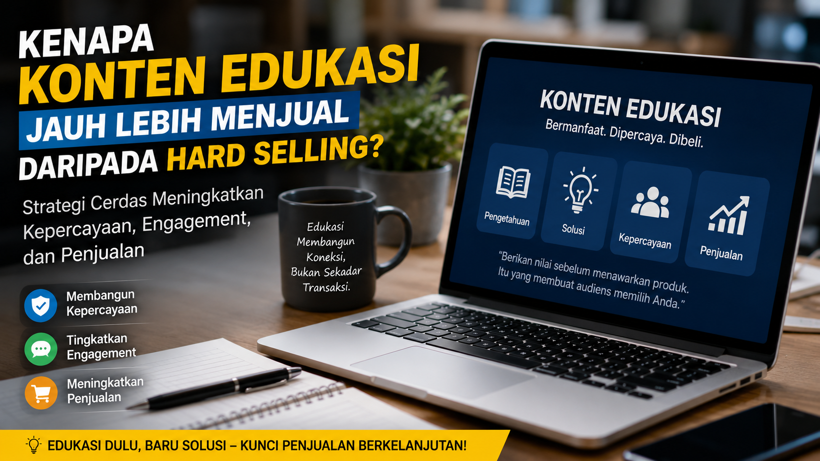 Konten Edukasi Lebih Menjual