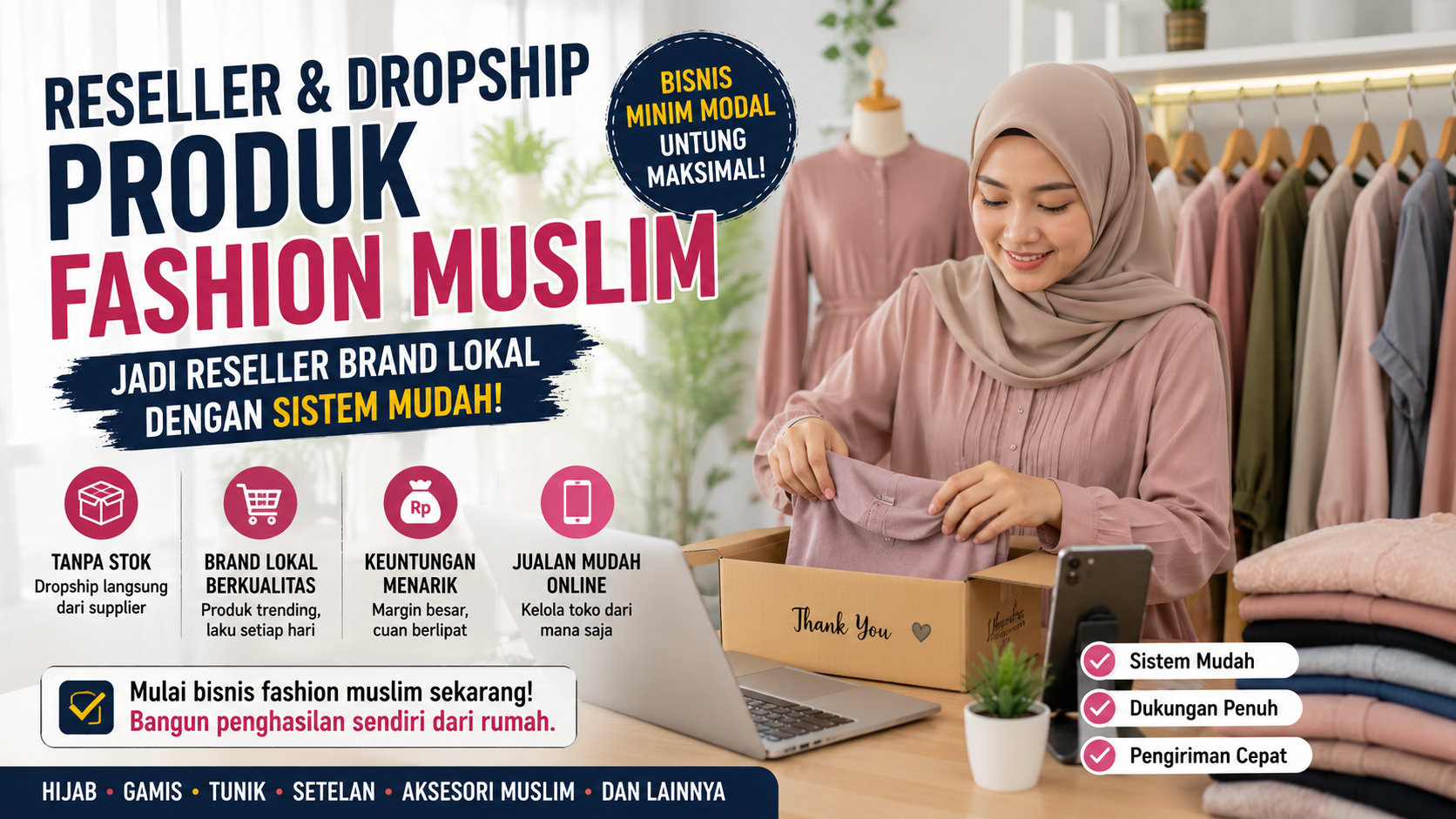 Reseller Dropship Produk Fashion Muslim