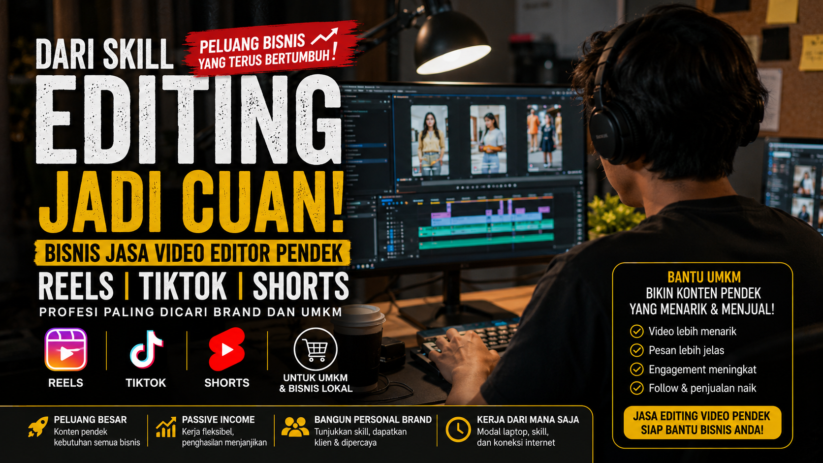 Peluang Bisnis Video Editor Pendek: Bantu UMKM Bikin Konten yang Menjual