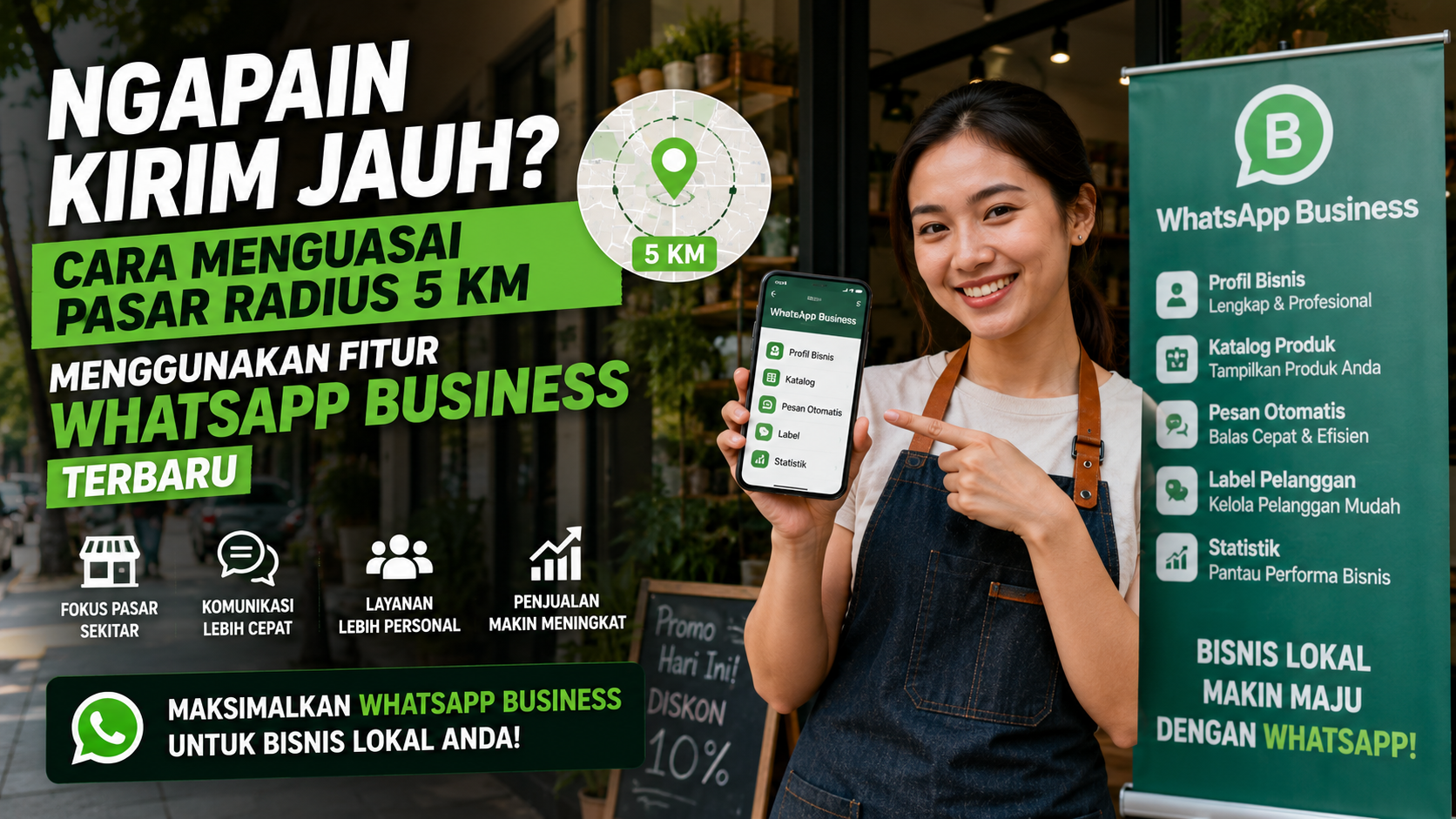 Strategi Pemasaran Lokal: Kuasai Pasar 5 KM dengan WhatsApp Business