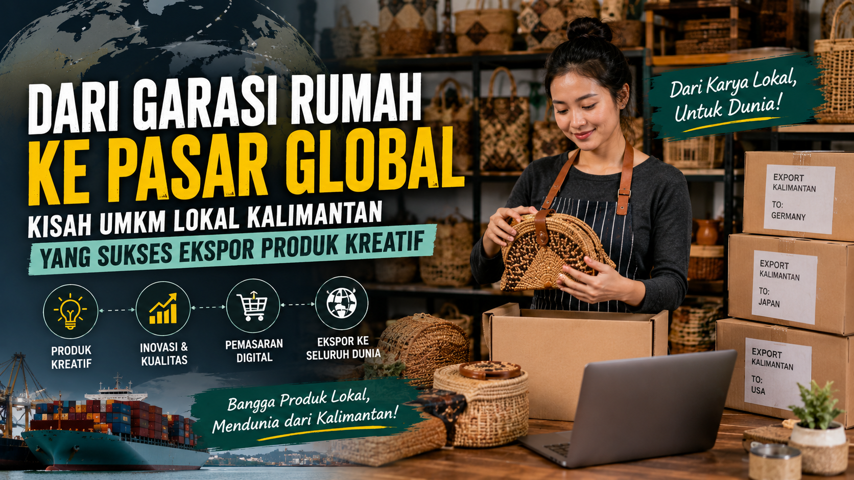 Produk Kreatif Kalimantan Tembus Mancanegara, Begini Perjalanan Bisnisnya
