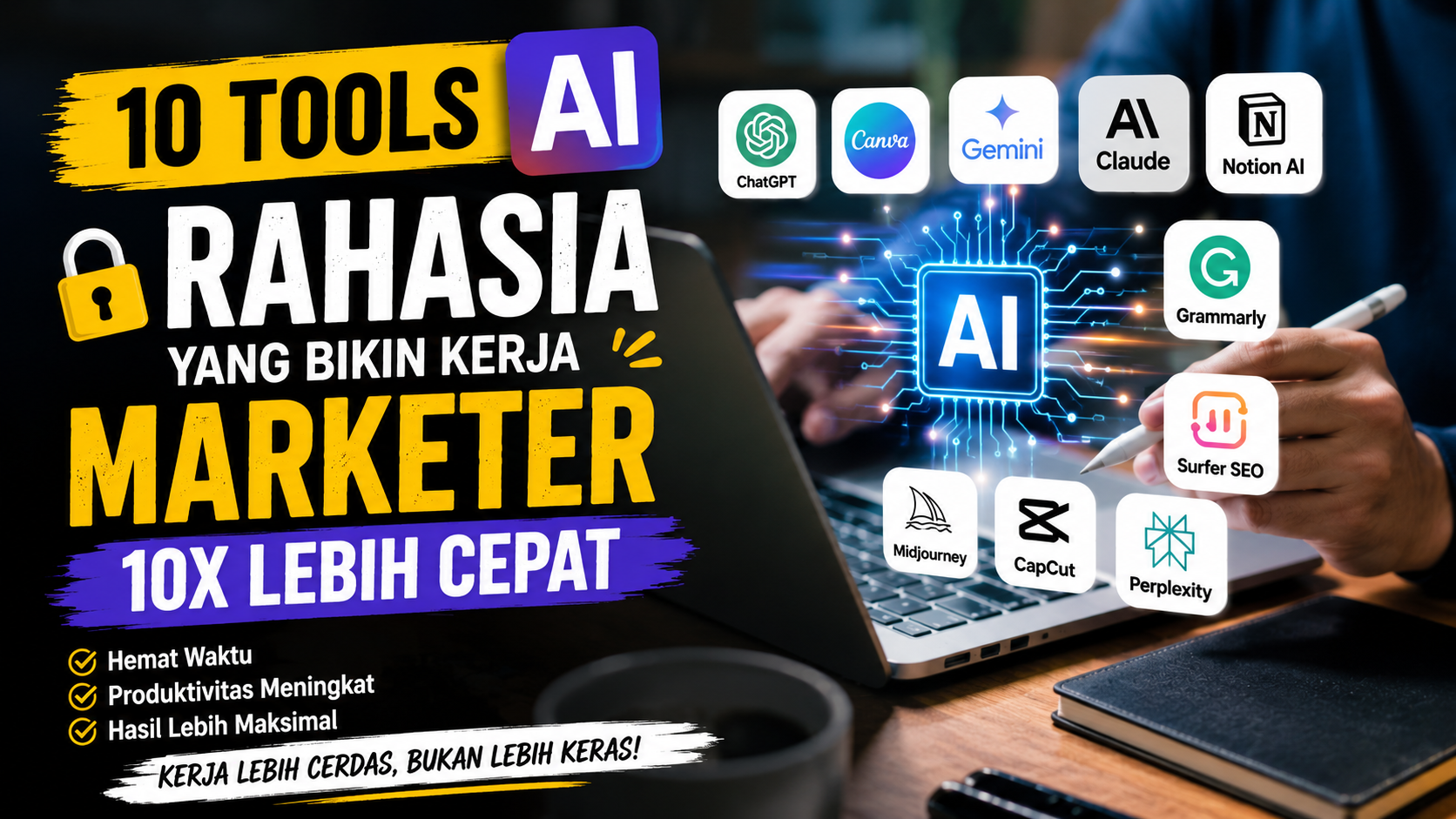 10 Tools AI Rahasia yang Bikin Kerja Marketer 10x Lebih Cepat