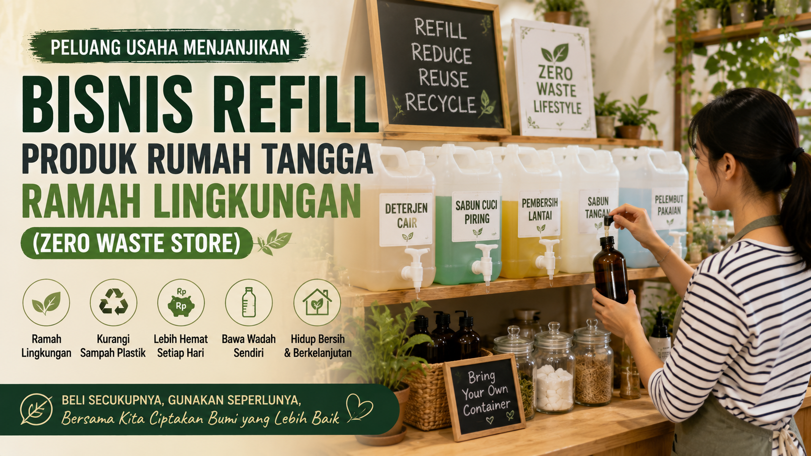 Bisnis Refill Produk Rumah Tangga: Peluang Usaha Zero Waste yang Makin Diminati