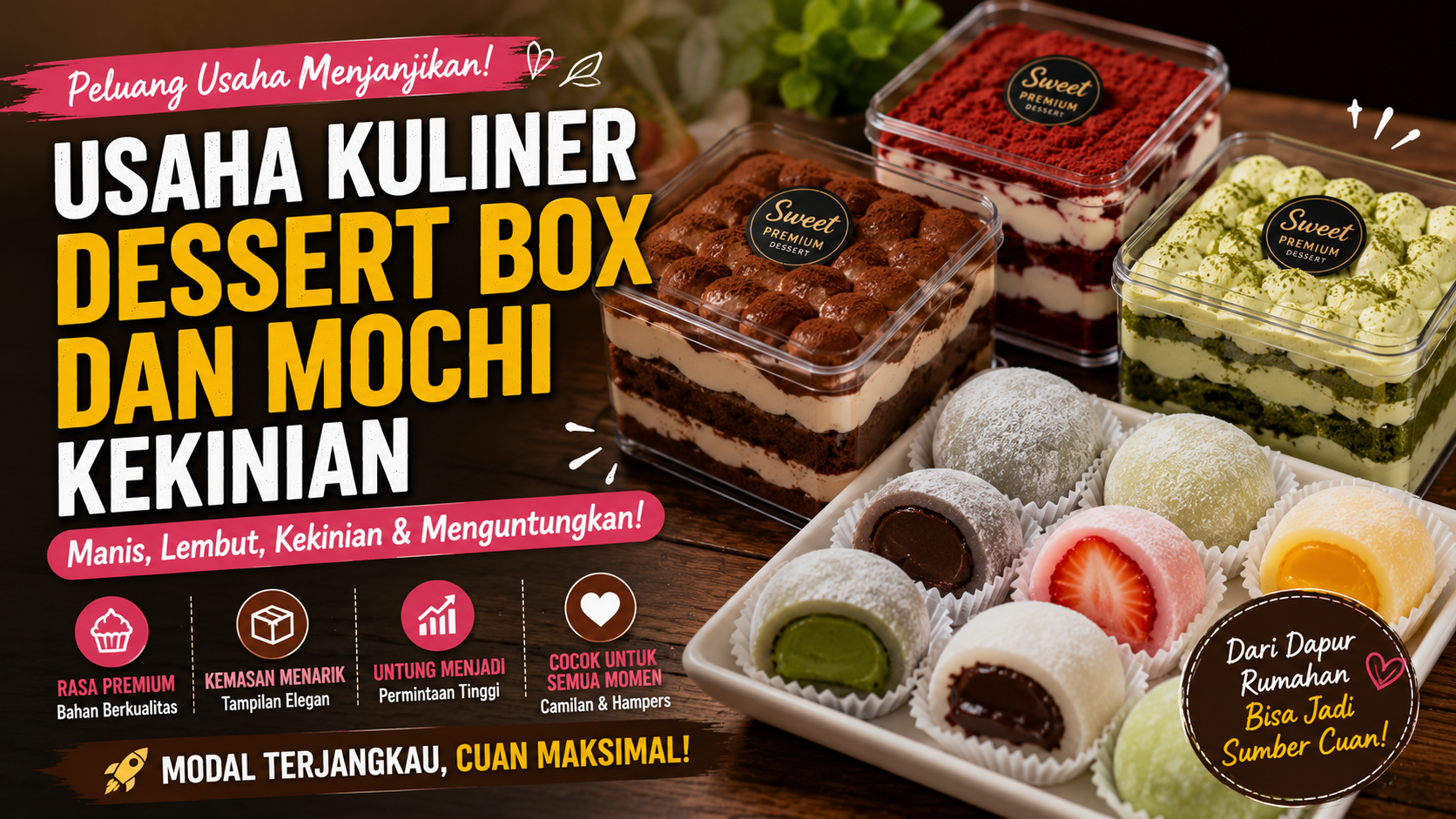Usaha Kuliner Dessert Box dan Mochi Kekinian