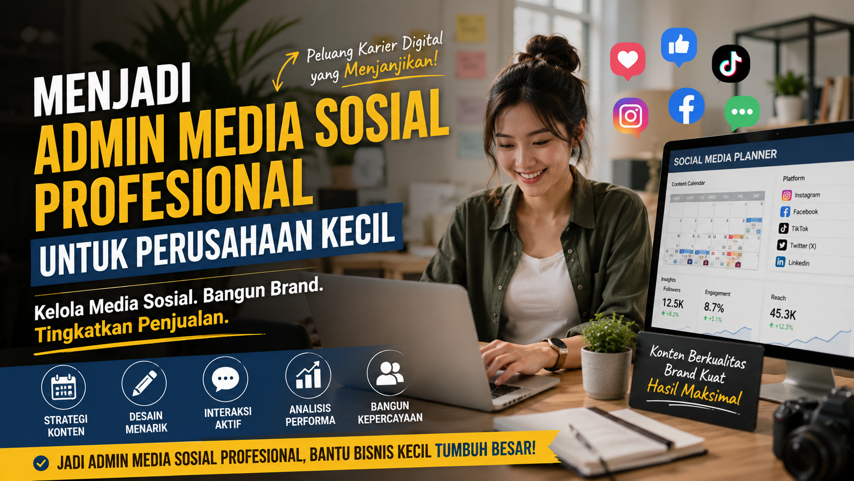 Menjadi Admin Media Sosial Profesional untuk Perusahaan Kecil