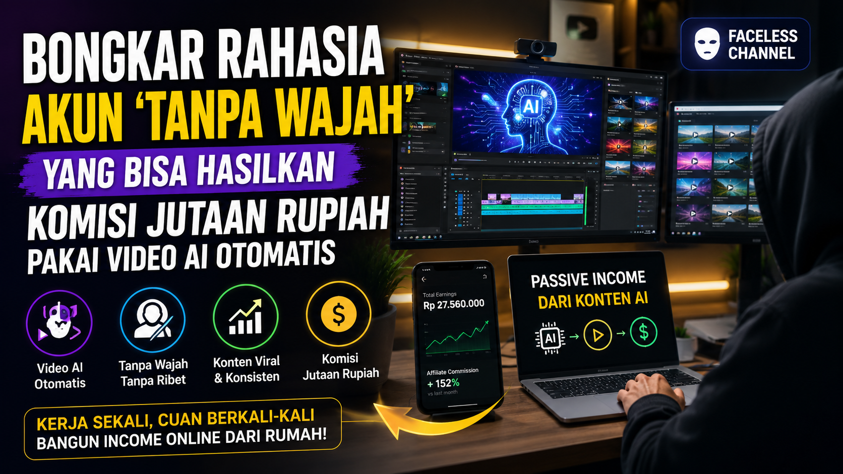 Video AI Tanpa Wajah: Strategi Kreator Digital Membangun Sumber Penghasilan