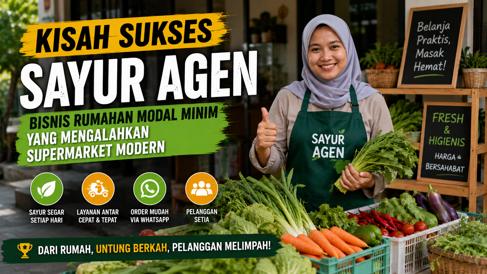 Bisnis Sayur Rumahan yang Ramai Pembeli, Ini Rahasia di Baliknya