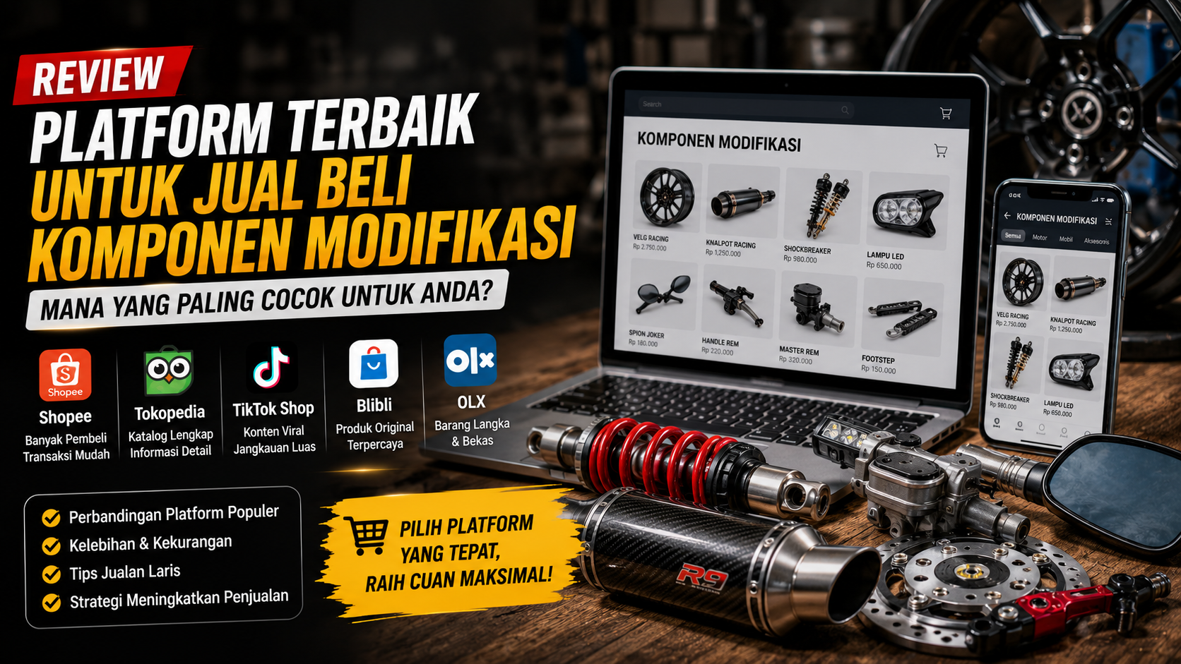 platform jual beli komponen modifikasi
