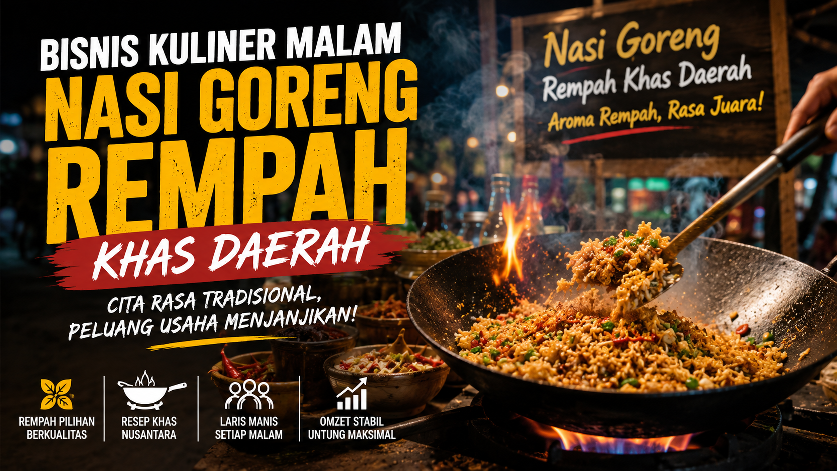 Bisnis Kuliner Malam Nasi Goreng Rempah Khas Daerah