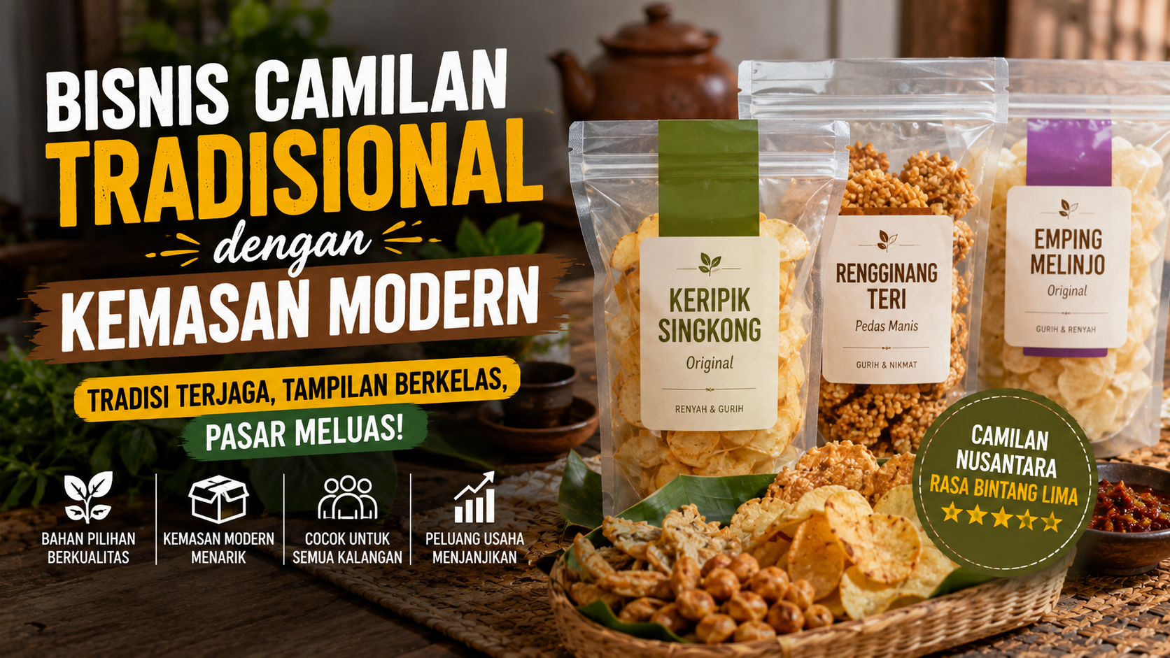 Bisnis Camilan Tradisional dengan Kemasan Modern