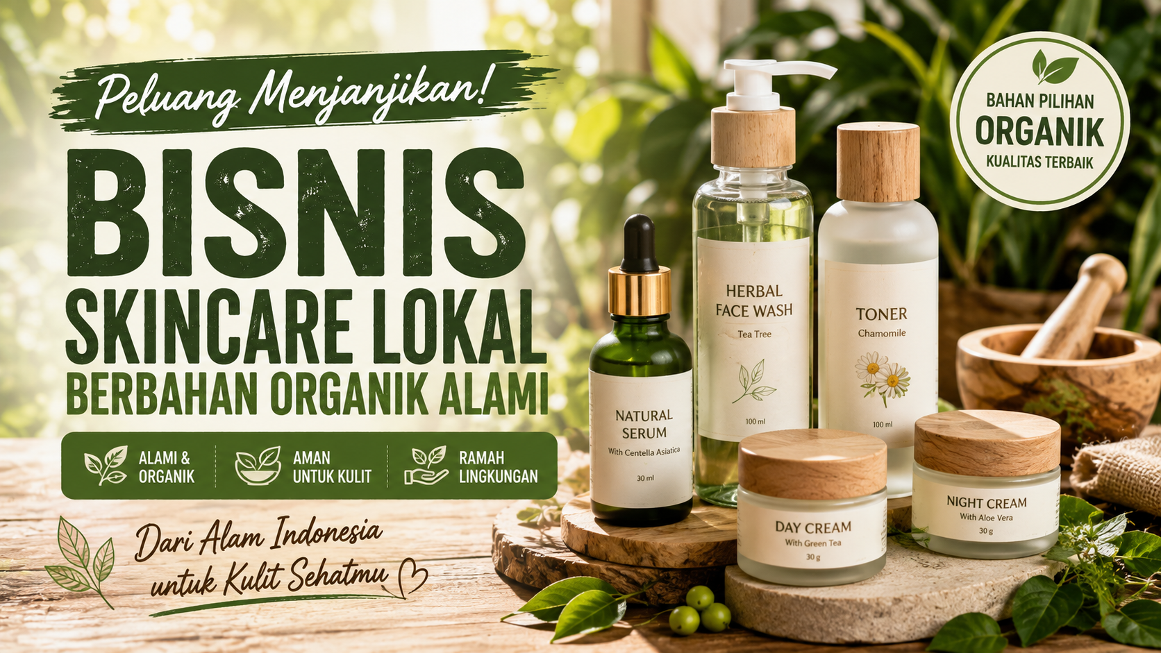 bisnis skincare lokal berbahan organik alami