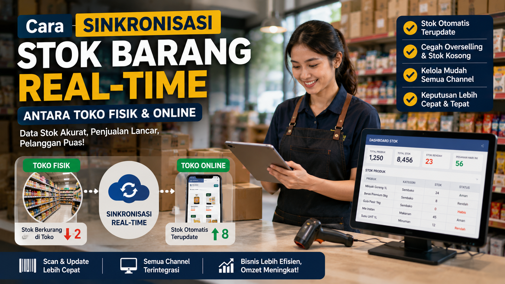 sinkronisasi stok barang real-time
