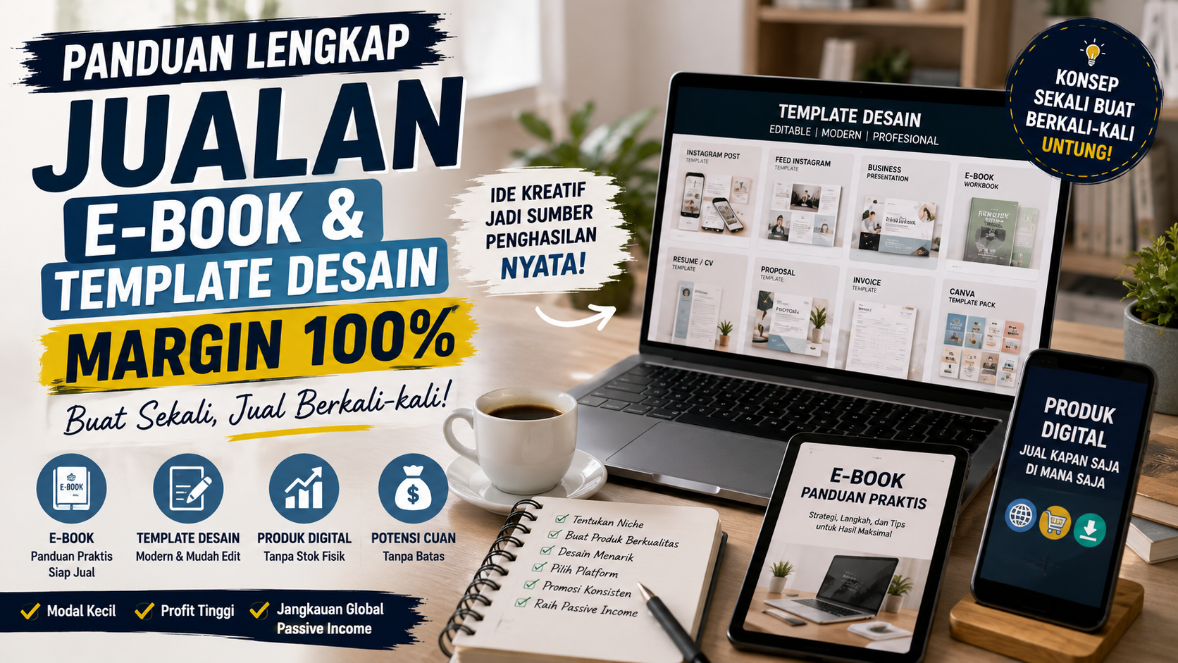 jualan e-book dan template desain