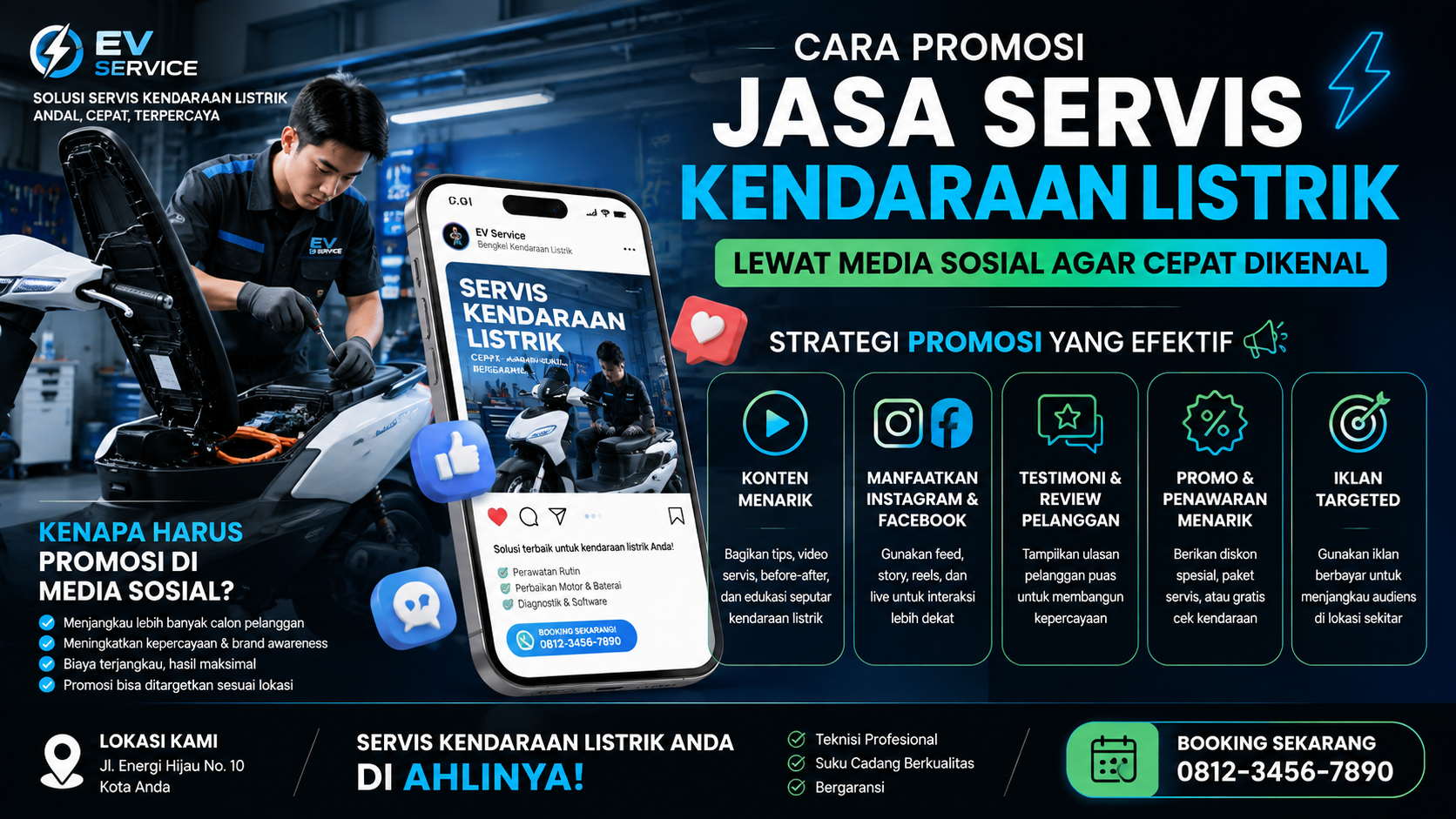 promosi jasa servis kendaraan listrik