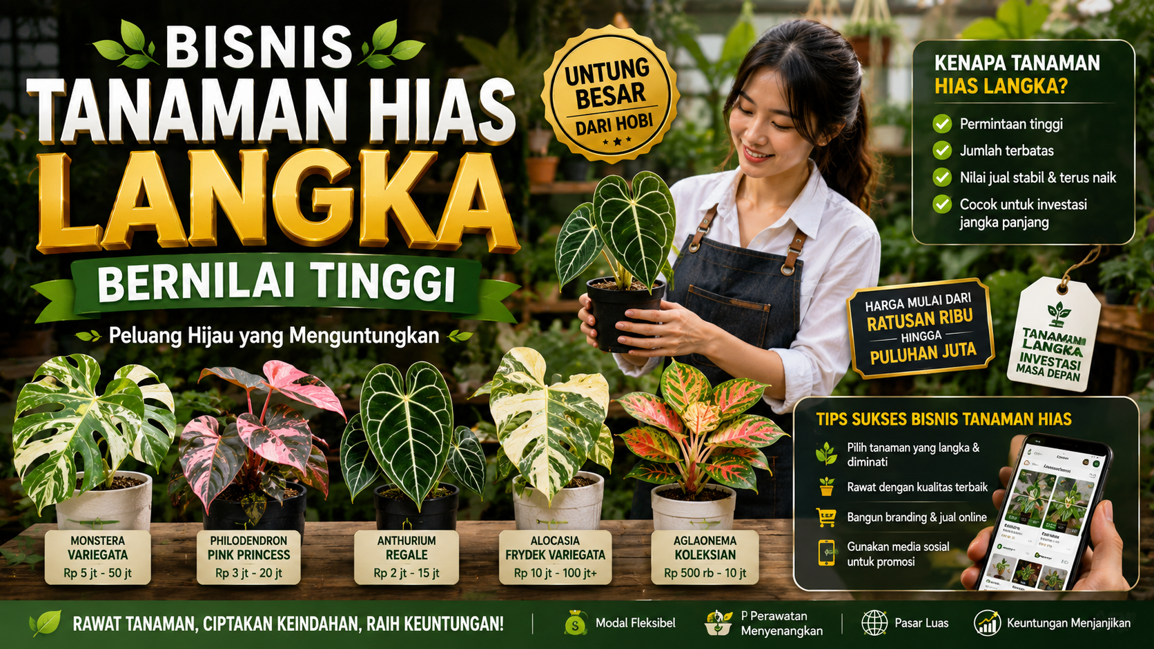 bisnis tanaman hias langka