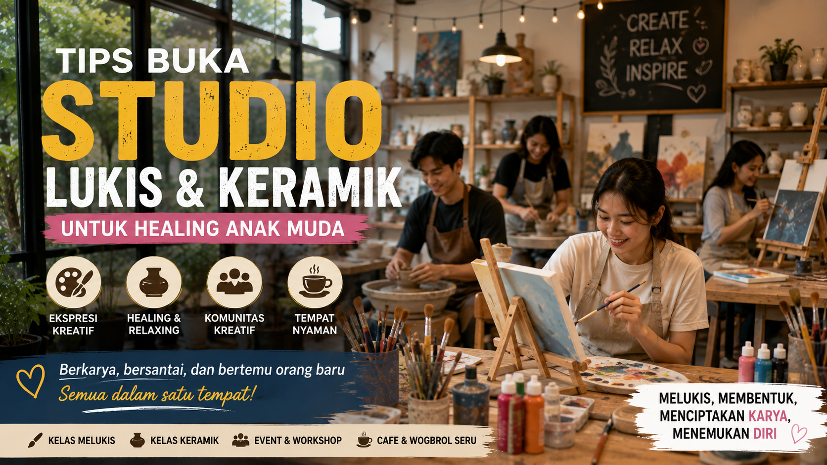 studio lukis dan keramik untuk anak muda