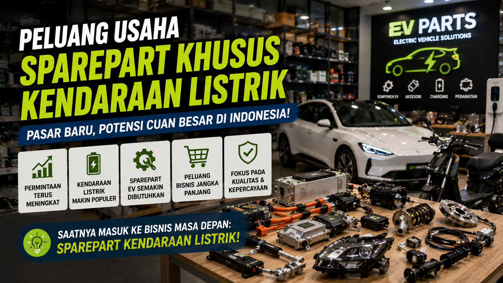 peluang usaha sparepart motor listrik