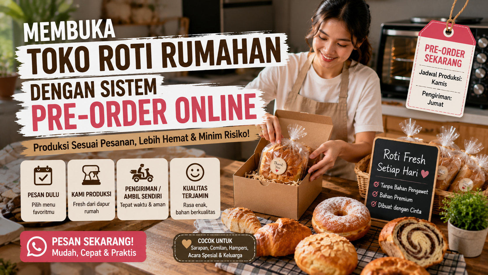 toko roti rumahan pre-order