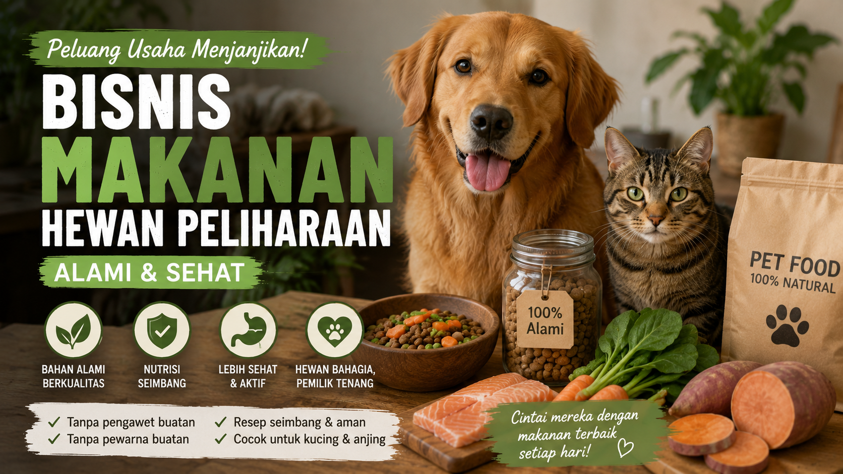 bisnis makanan hewan peliharaan alami