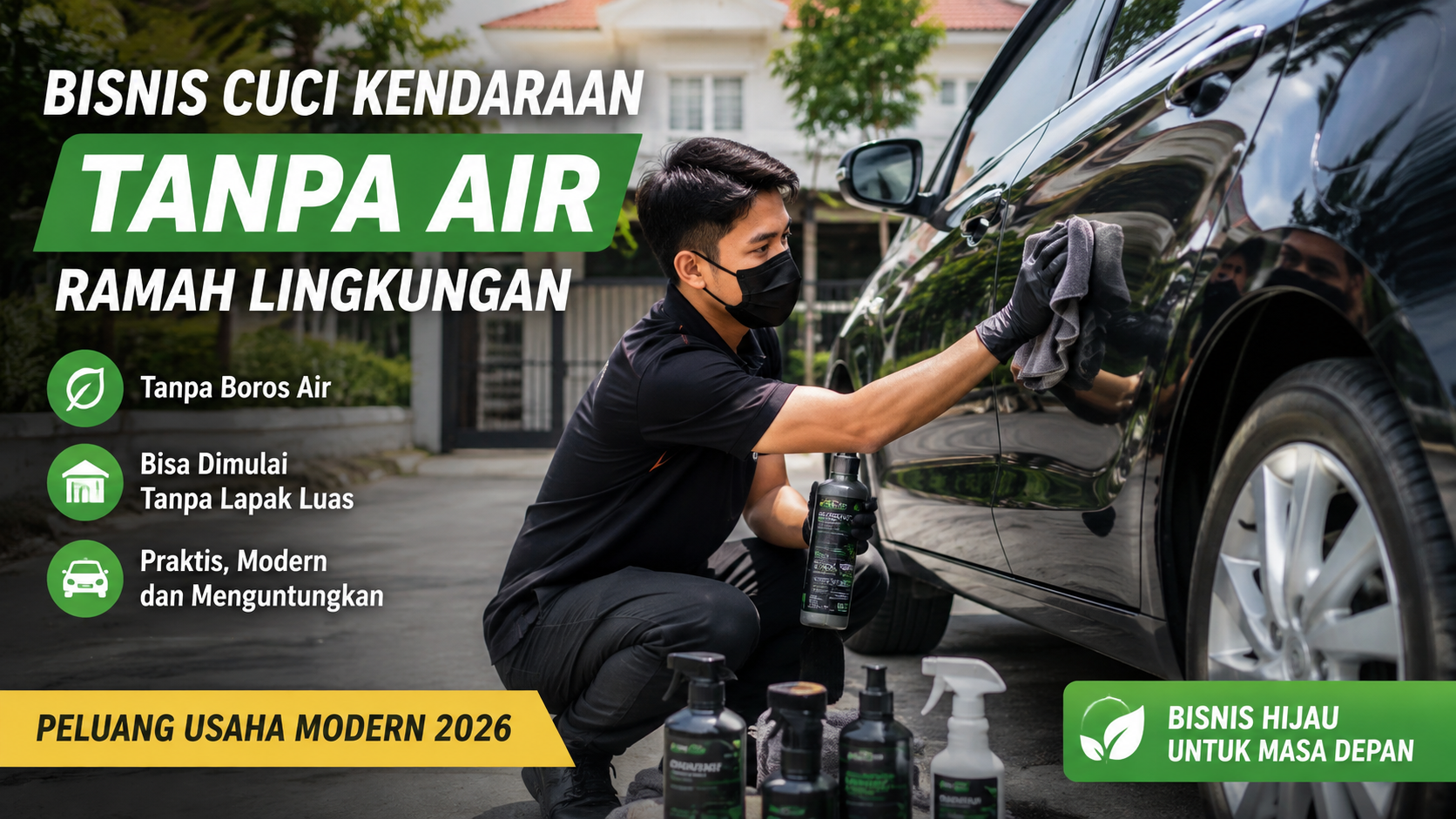 Cuci Kendaraan Tanpa Air: Peluang Bisnis Ramah Lingkungan dengan Modal Lebih Fleksibel