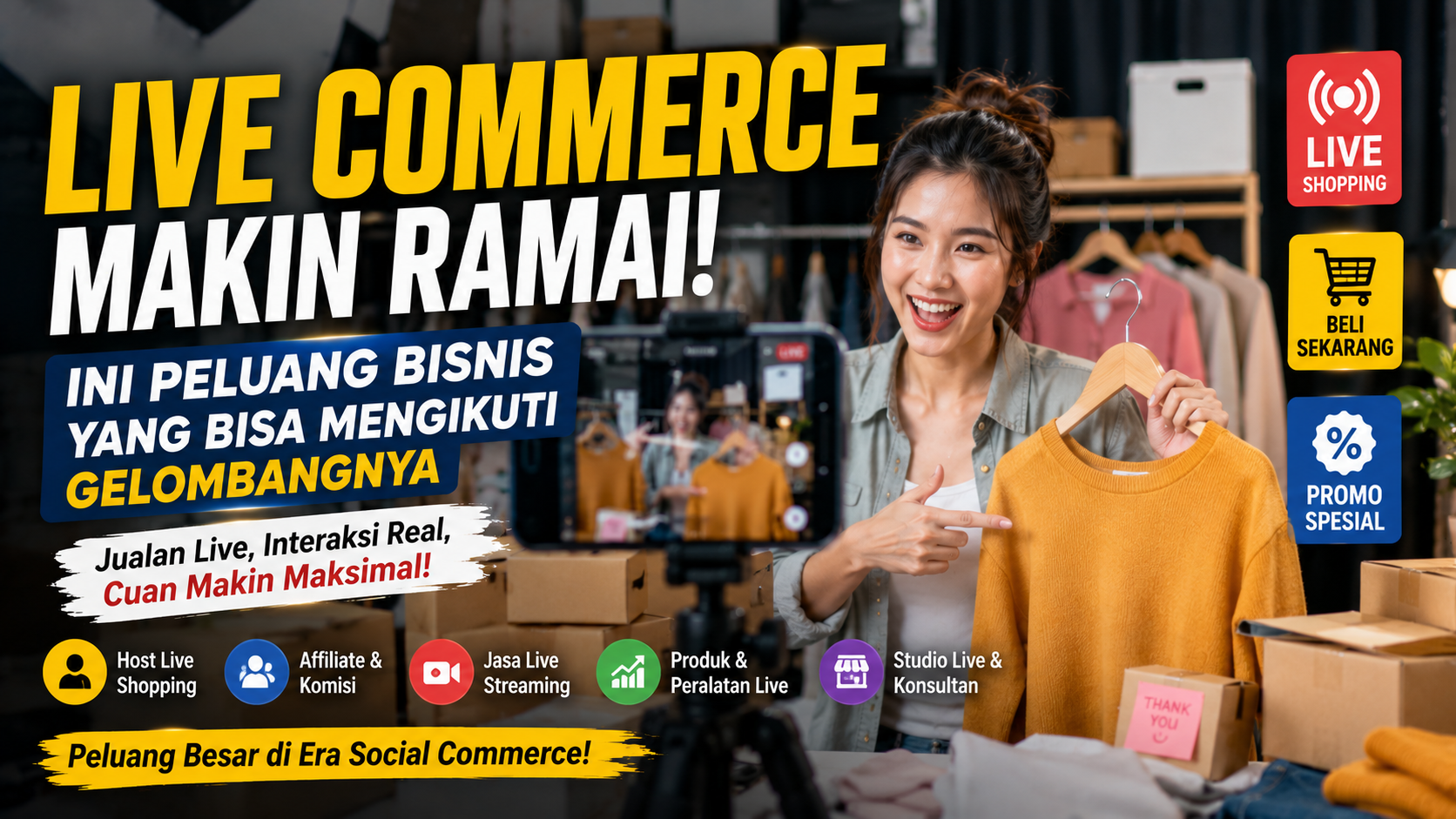 Live Shopping Semakin Besar, Peluang Bisnis Baru Mulai Bermunculan