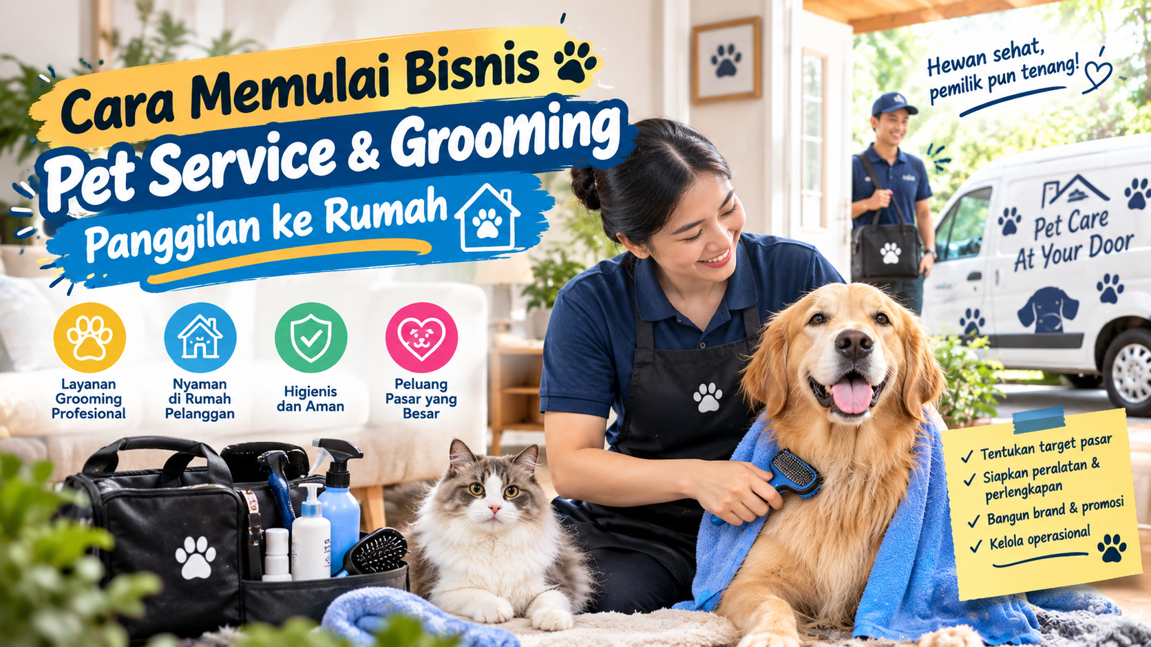 bisnis pet service dan grooming panggilan