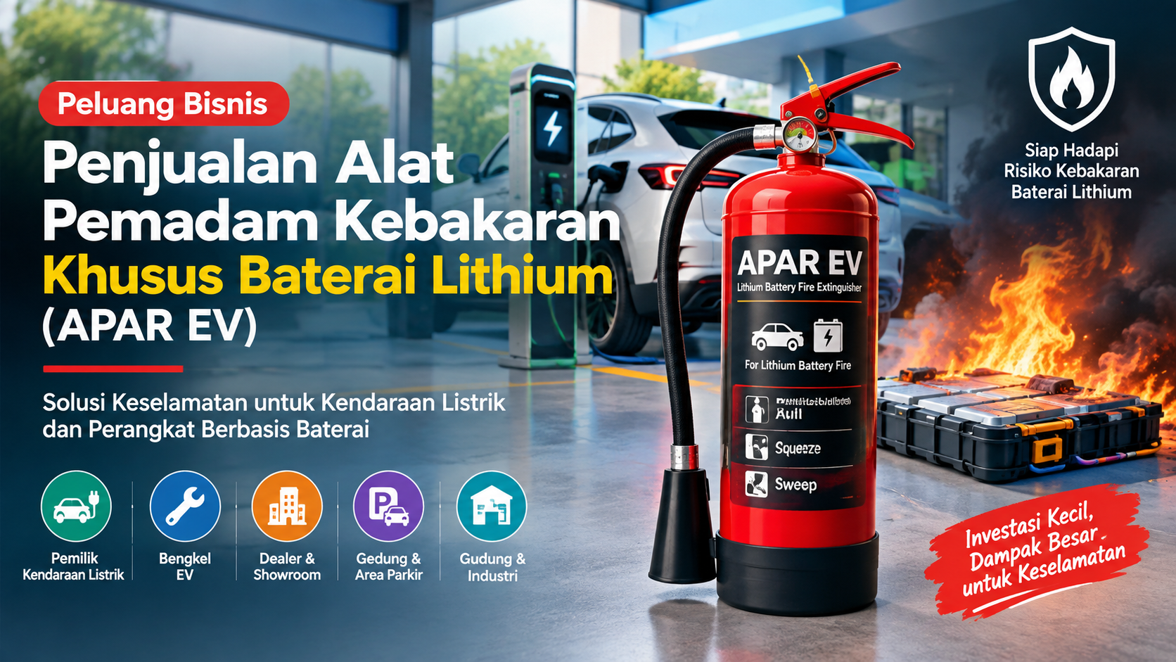 APAR EV khusus baterai lithium