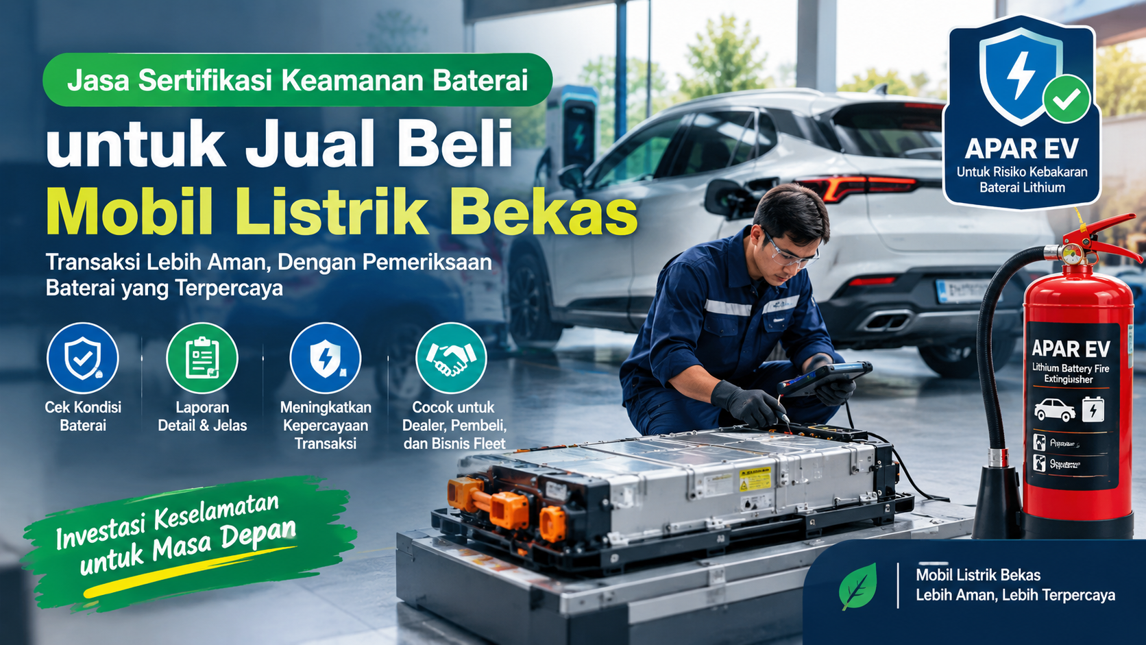 sertifikasi keamanan baterai mobil listrik bekas