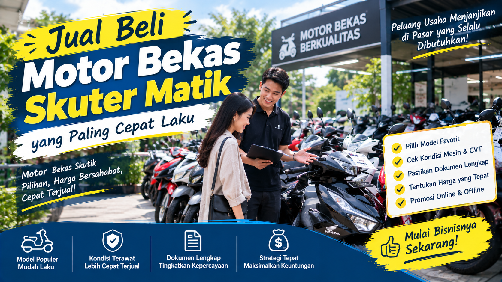 Motor Bekas Skutik Paling Dicari, Ini Peluang Bisnis Jual Belinya