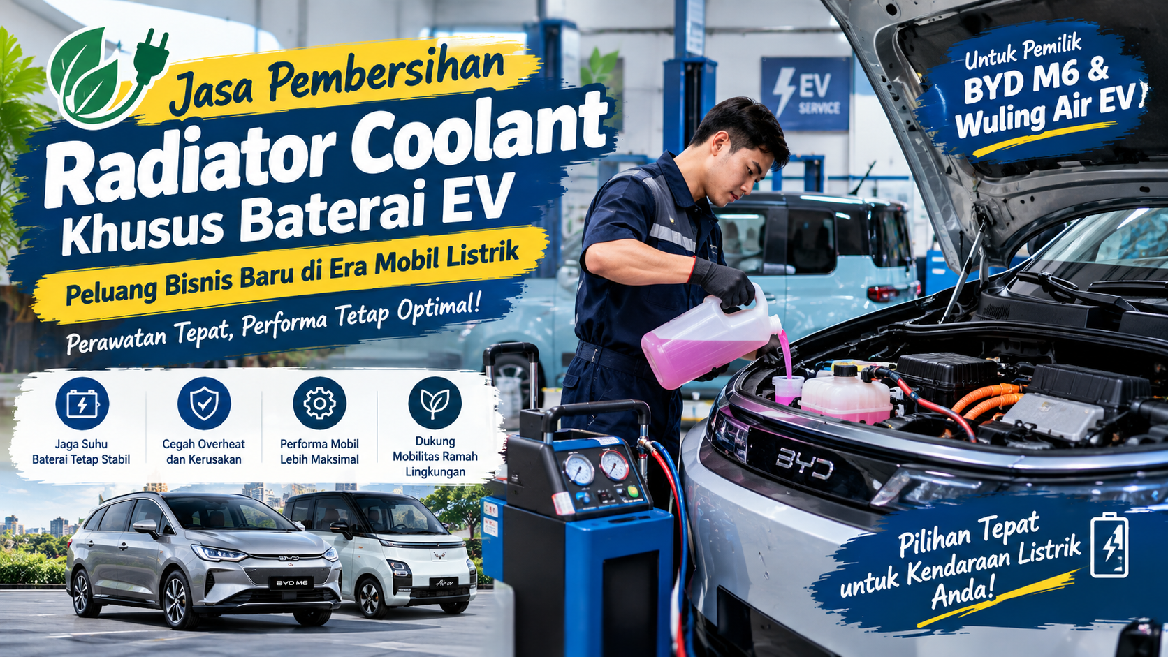 Peluang Bisnis Jasa Perawatan Coolant Baterai Mobil Listrik