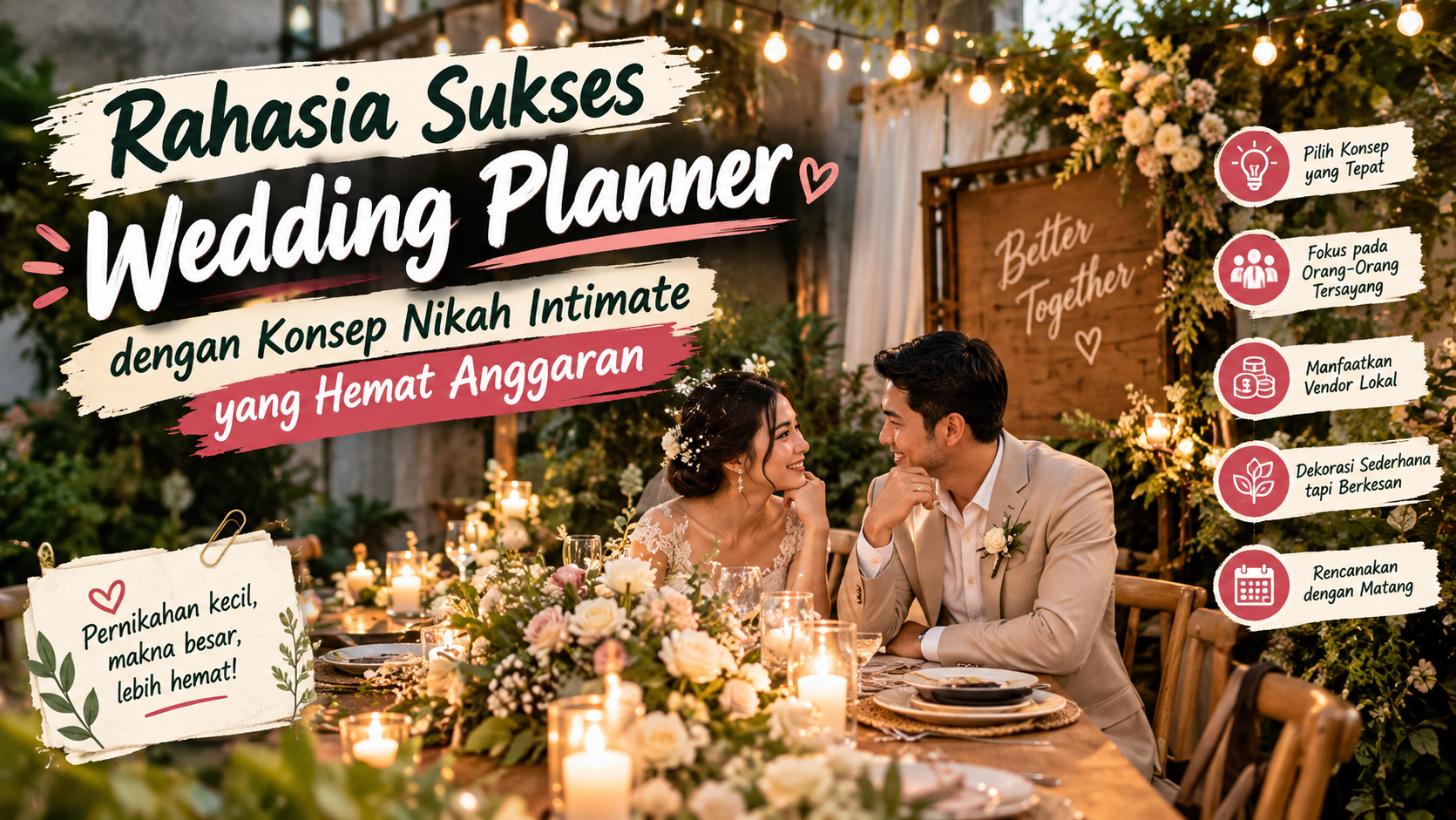 Cara Memulai Bisnis Wedding Planner untuk Konsep Nikah Intimate