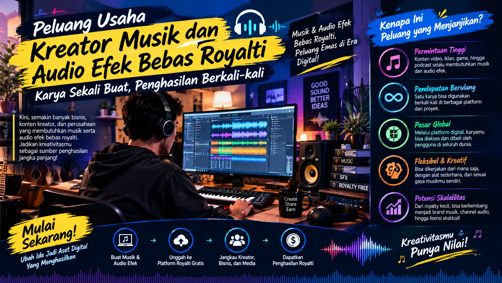kreator musik bebas royalti
