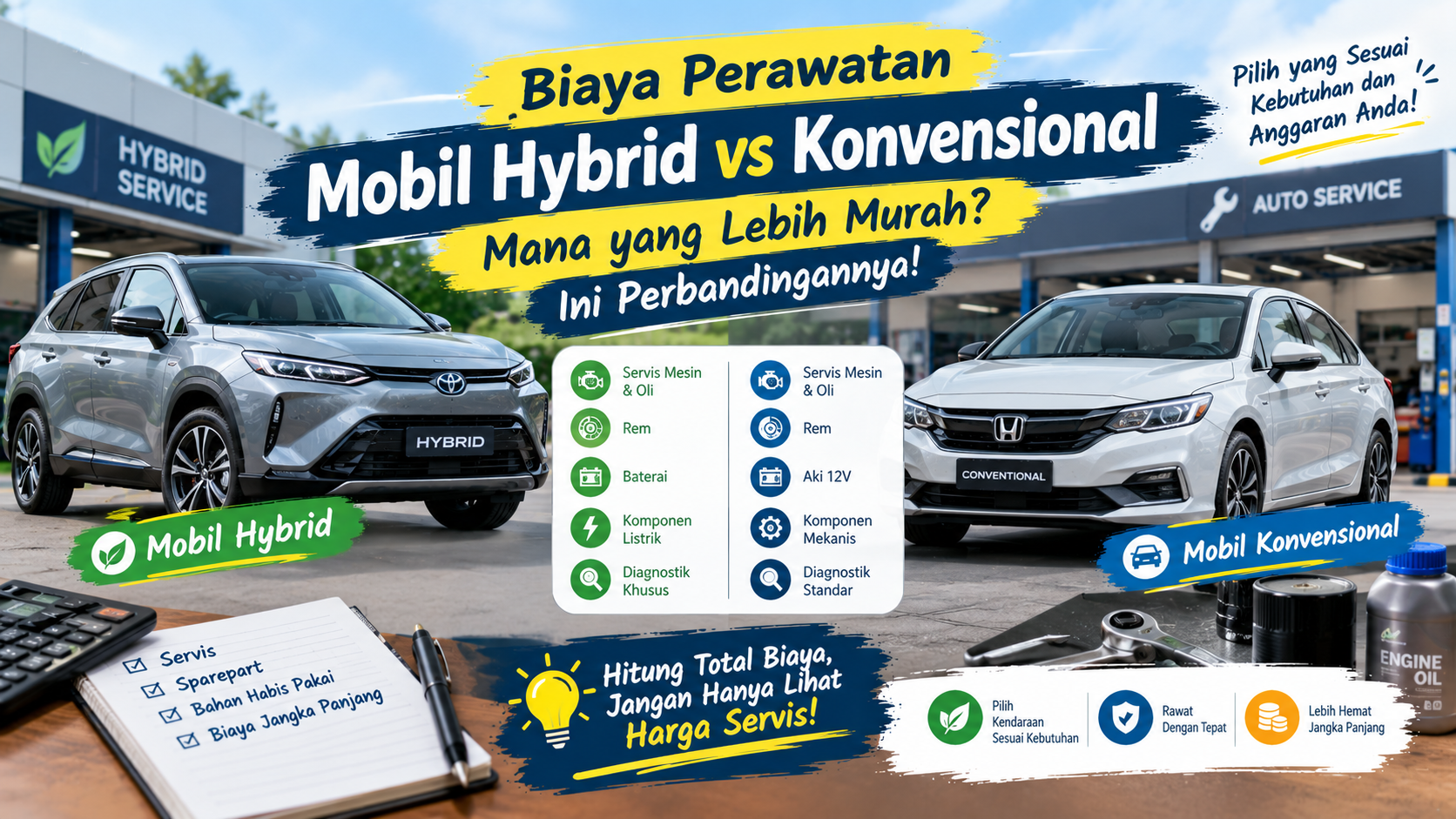biaya perawatan mobil hybrid vs mobil konvensional