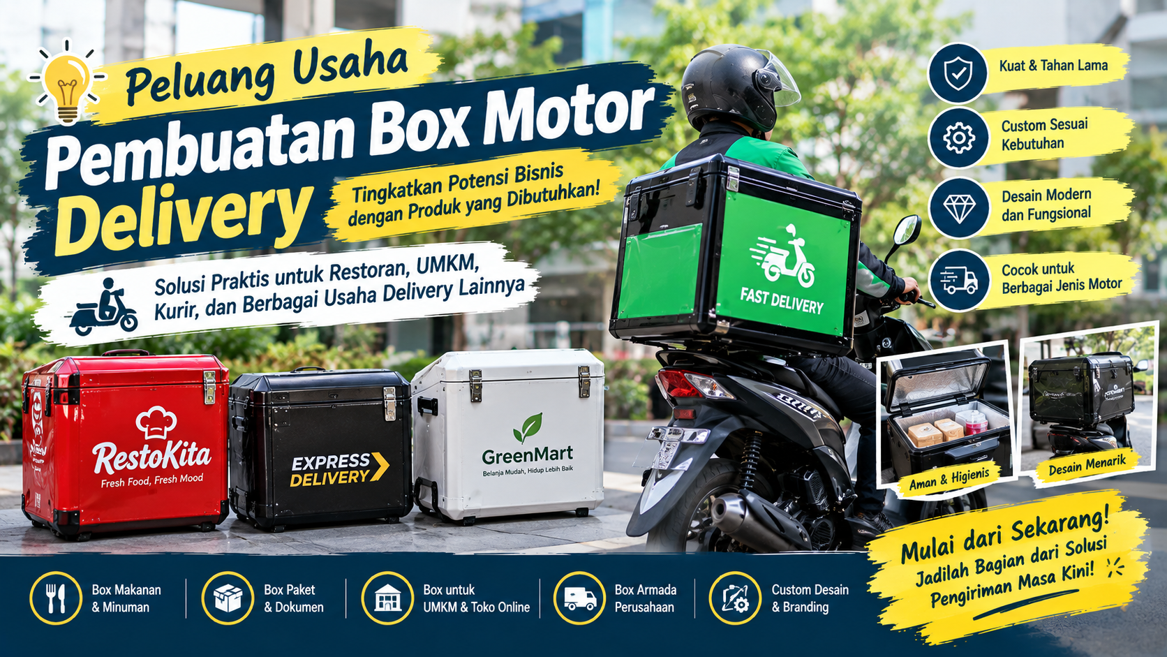 usaha pembuatan box motor delivery