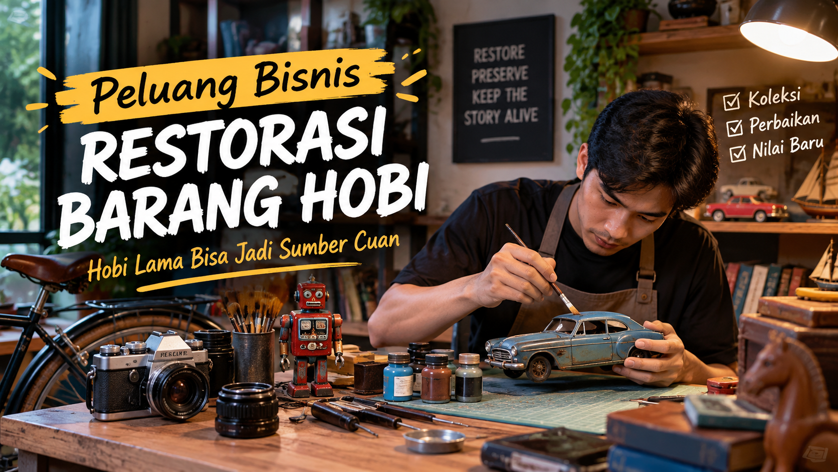 bisnis restorasi barang hobi