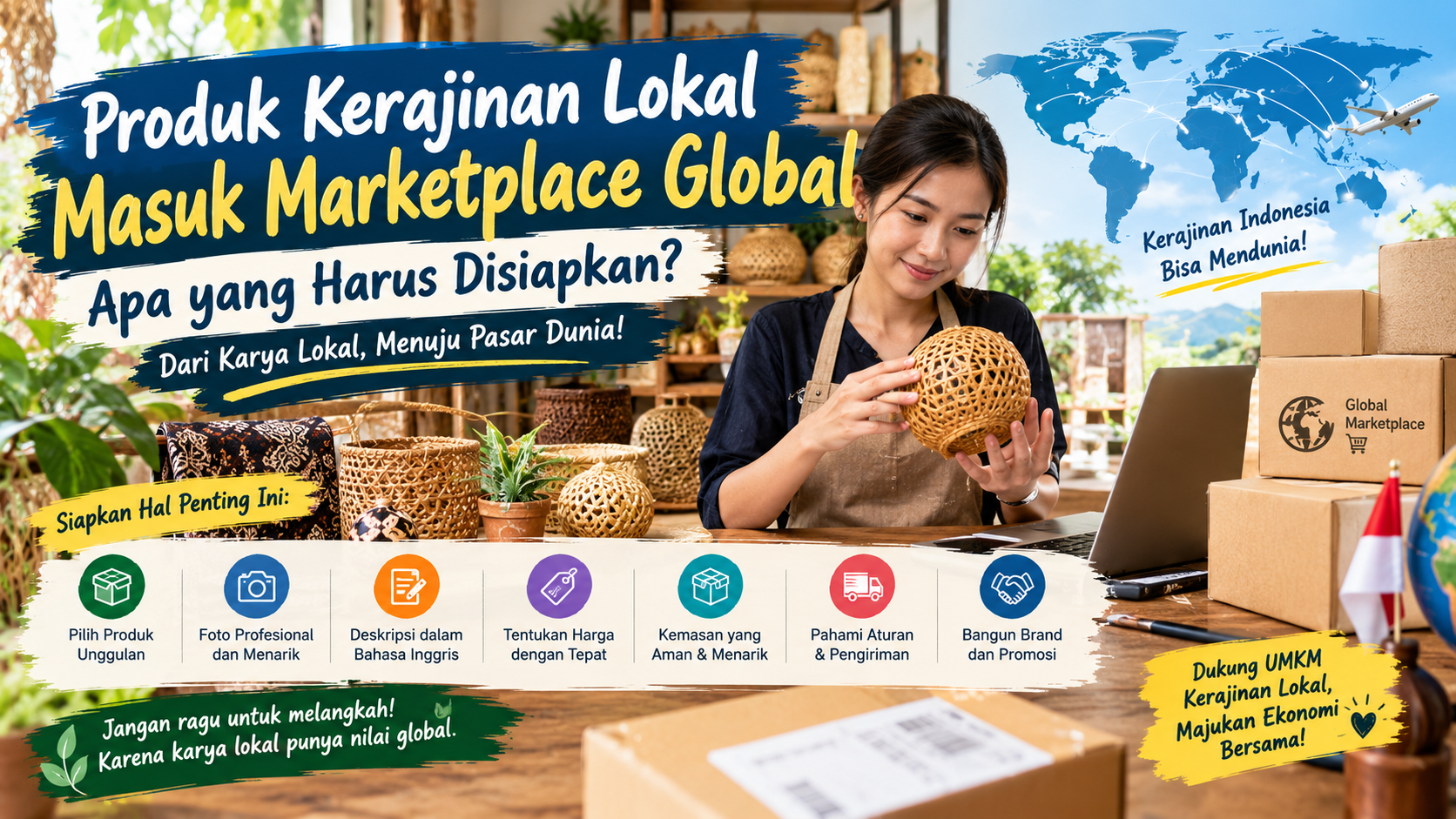 produk kerajinan lokal masuk marketplace global