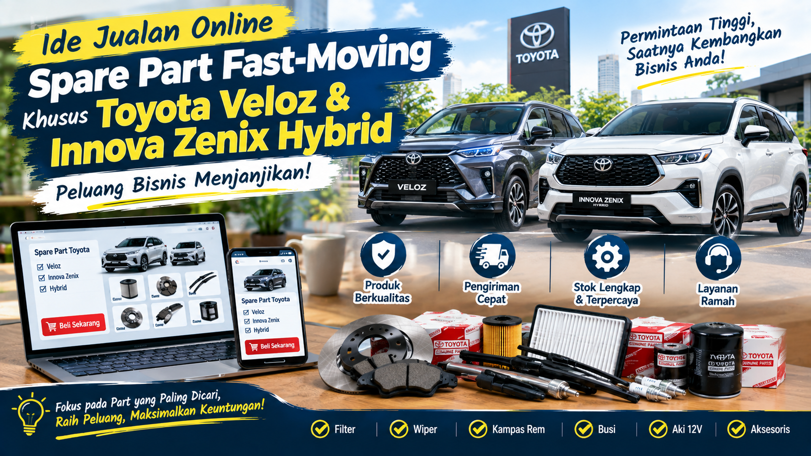 Bisnis Spare Part Hybrid Makin Menarik, Fokus ke Veloz dan Innova Zenix